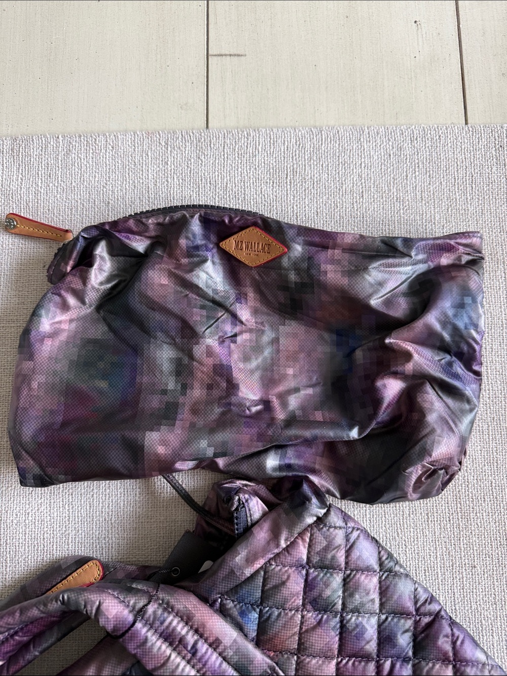 MZ Wallace Quilted Tote in Purple Multi-Tone - Picture 3 of 5